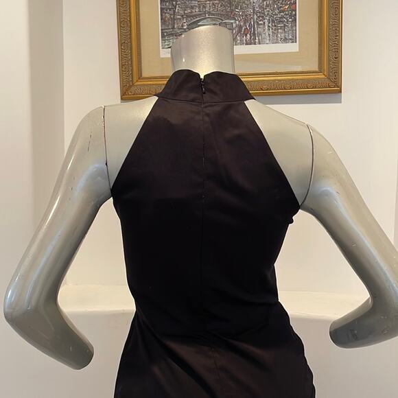 Wolf & Whistle London Halter Sheath Dress Red Jacquard size - Picture 7 of 11